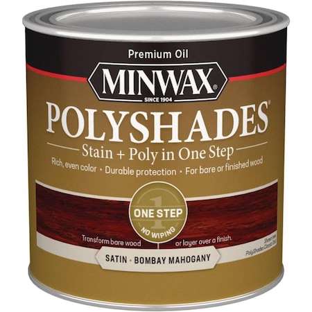 Minwax Polyshades 1/2 Pt. Satin Stain & Finish Polyurethane In 1-Step, Bombay Mahogany 213804444